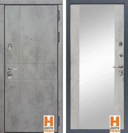Двери Нева металлические  НЕВА 09Z бетон тёмный качественная шумоизоляция
