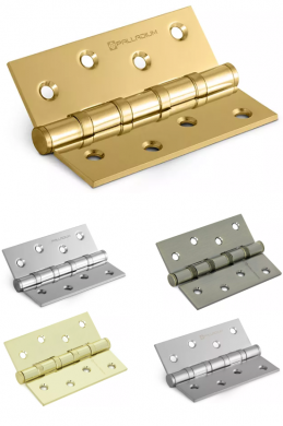 Петли дверные Петля универсальная стальная Palladium N 4BB-100 (3mm) PB золото