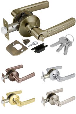 Ручки дверные Ручка защелка Пунто DK626 AB-ET (6026 AB-E) (ключ / фиксатор) бронза